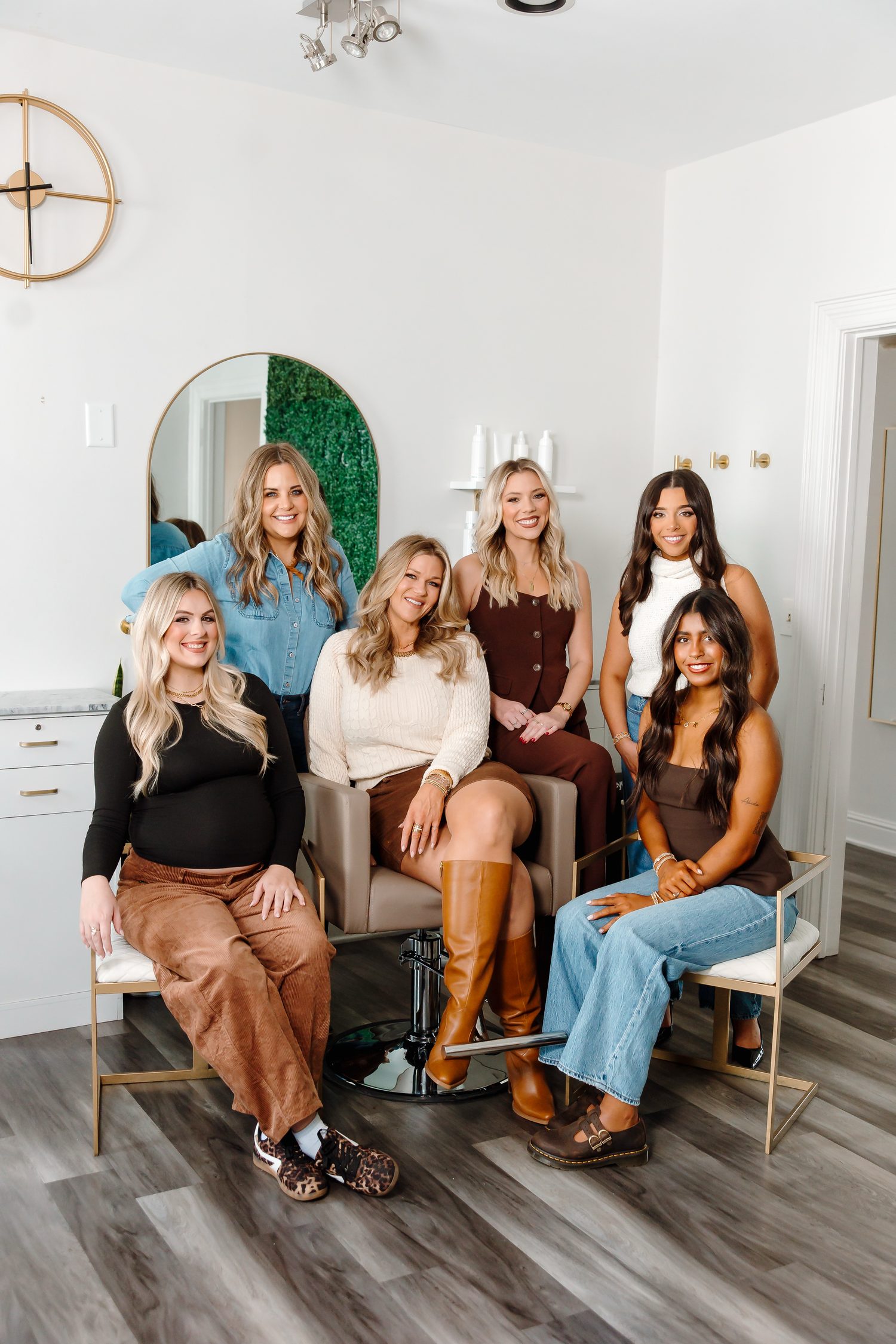 The stylists of Sweet Melissa Salon at the styling chairs